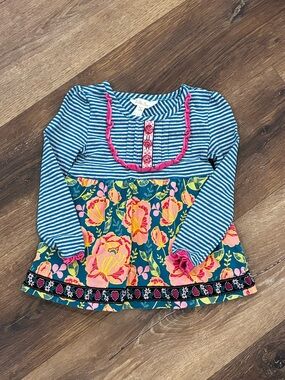 Matilda Jane Gallant Tunic Once Upon A Time Floral Long Sleeve Fall Outfit 2T